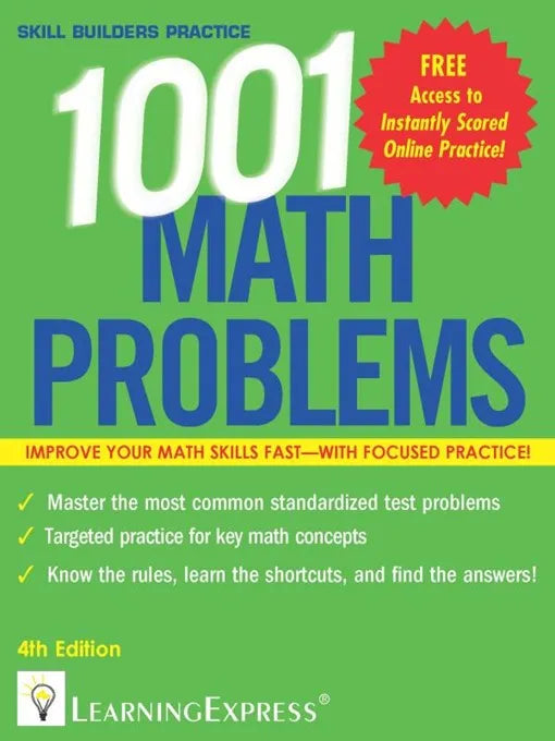 1,001 Math Problems (1001), 4th Edition testbank + ebook