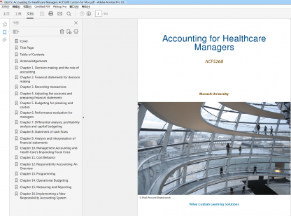 (AUCS) Accounting for Healthcare Managers ACF5268 testbank + ebook